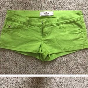 Hollister lime green shorts